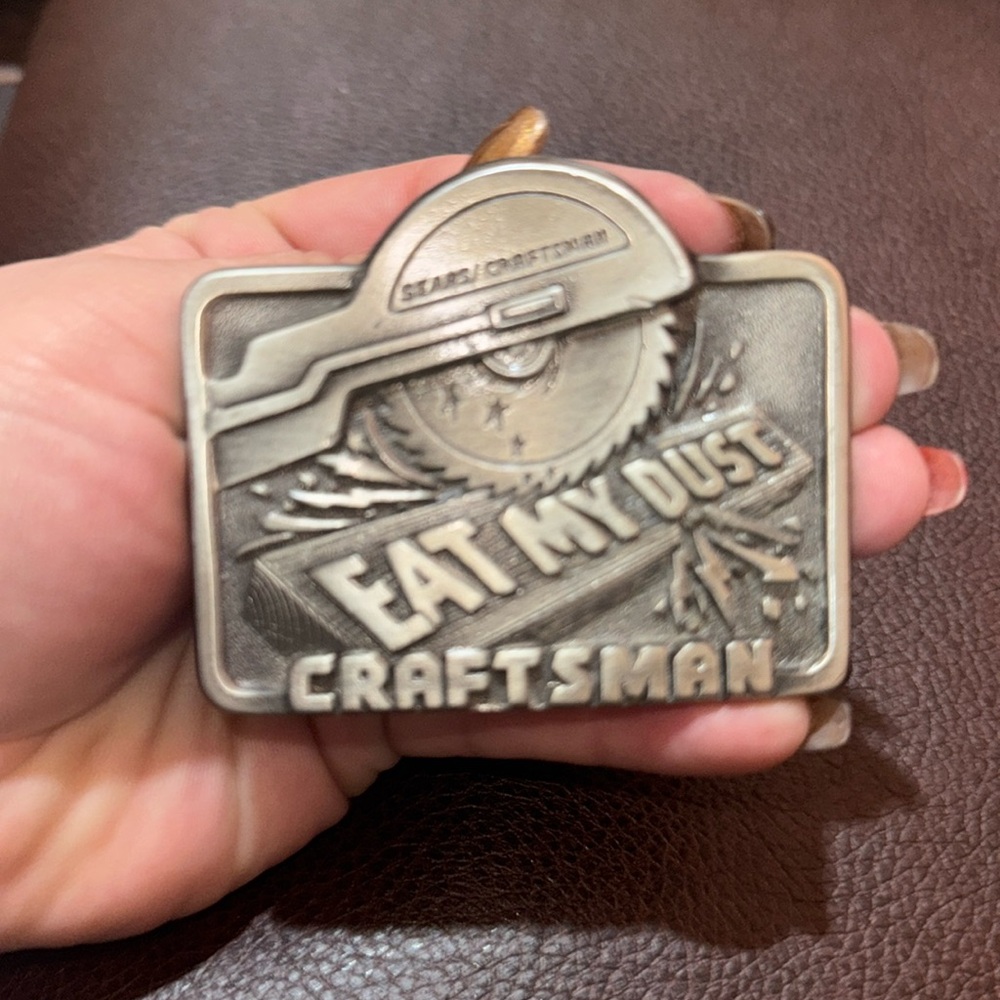 VTG 1995 Sears Craftsman Eat My Dust Belt Buckle
